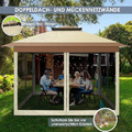 Pavillon Faltpavillon 3,3x3,3m Wasserdicht Gartenzelt Partyzelt UV Pavillion DE