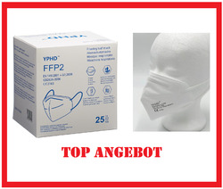 25x FFP2 Atemschutzmasken CE2163 weiß Staubmaske Feinstaubmaske Schutzmaske