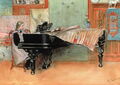 Kunstkarte Carl Larsson "Die Tonleiter"