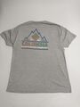COLUMBIA | Herren grau Berg Logo T-Shirt kurzärmelig Grafik Rückseite Outdoor L