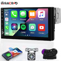 7" 1 Din Autoradio Wireless Apple Carplay Android Auto Touchscreen USB Bluetooth