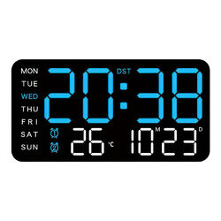 7"/10" LED Wecker Digital Alarm Wecker Temperatur Schlummerfunktion USB Tischuhr