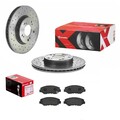 brembo XTRA BREMSSCHEIBEN 282mm + BELÄGE VORNE passend für HONDA CR-V II RD