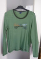 Grünes Langarm-Shirt von CECIL mit tollem Druck, Baumwolle, Gr. XL