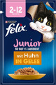 Felix So gut wie es aussieht: Junior Kittenfutter Huhn, nass in Gelee (26x85g)