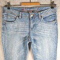 EDC ESPRIT Jeans Damen Hose Gr 30 Blau Five Stretch Gerade Beim Baumwolle elasth