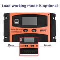  40A MPPT Solarladeregler 12V 24V Auto LCD Dual USB Solarzellen Panel Batterie