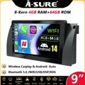 8-Core 4G+ Lte Android 14 Carplay Autoradio WiFi GPS Navi für BMW 5er E39 X5 E53