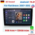 6+128GB 8-Kern Autoradio Android14 GPS Navi SWC Carplay Für Fiat Bravo 2007-2012