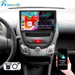 Mit DAB+ Android 15 Carplay Autoradio GPS Für Toyota Aygo Peugeot 107 Citroen C1