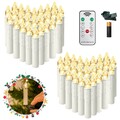 Warm LED Weihnachtskerzen Christbaumkerzen 10-50x Kerzen Deko inkl. Batterie Neu