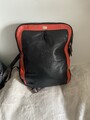 Neuwertig Picard Rucksack Schwarz Orange H 37 B 37 T 10 Leder