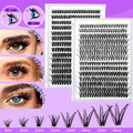 280 Stück Wimpernverlängerung Cluster Wimpernverlängerung C/D Curl ₃
