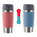 EMSA  Travel Mug EASY TWIST 2x Isolierbecher Thermobecher 360ml Koralle/Aqua