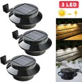 3 LED Solarleuchten Garten Dachrinnenleuchte Aussenlampe Wandleuchte Beleuchtung