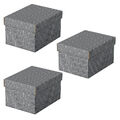 3 Esselte Home Aufbewahrungsboxen 6,5 l grau 20,0 x 25,5 x 15,0 cm