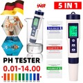 5 In 1 Digital PH Wert TDS EC Wasser Messgerät Tester Meter Aquarium Pool Prüfer