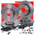 BREMBO XTRA BREMSSCHEIBEN+BELÄGE VORNE+HINTEN FÜR SEAT LEON 5F SKODA OCTAVIA 4