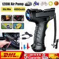 4000mAh Akku LCD Elektrische Luftpumpe Auto Reifen Druckluft Fahrrad Kompressor