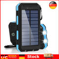 Tragbare Solar Power Bank 30000mAh Batterie Ladegerät Zusatzakku 2USB Charger DE