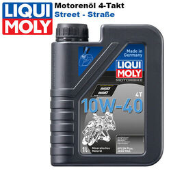 Liqui Moly 4T Motorbike Motoröl 3044 10W-40 Basic Street 1L Kanister Motorradöl