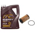 FEBI BILSTEIN Ölfilter 5L MANNOL Energy Combi LL 5W-30 für Chevrolet Aveo/Kalos