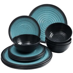 Campinggeschirr Melamin Geschirr 4 Personen Teller Picknick Camping Geschirrset