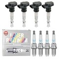 4x ENGITECH Zündspule +4x NGK Zündkerze Laser Platinum für Mercedes-Benz