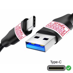 USB 3.0 zu USB-C Kabel 10Gbps 3A 60W Metall Stecker für Samsung, Huawei, Lenovo