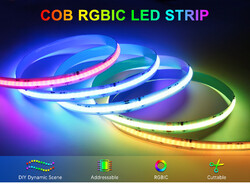 WS2811 IC  COB LED Streifen Licht Pixel RGBIC adressierbar digital Selbstklebend
