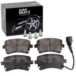 EUROBRAKE BREMSBELÄGE SATZ HINTERACHSE PASSEND FÜR AUDI A4 A6 A8 VW CALIFORNIA