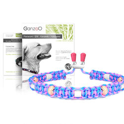 EM-Keramik-Halsband aus Paracord, Zier-Halsband für Hunde Größe XS-L blaumagenta