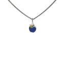 Kinder Kettenanhänger blauer Apfel 925/- Sterlingsilber 10 mm