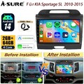 DAB+ Android 14 Autoradio Carplay BT FM GPS Navi Für KIA SPORTAGE 3 SL 2010-2015