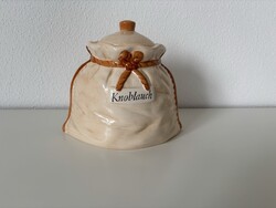 Lustiger Knoblauchtopf, neuwertig, Vorratstopf, Keramik