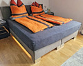 Boxspringbett LOTUS 180x200 von Oschmann, Stellmaß B/H/T 192x99x214cm anthrazit