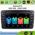 Android 12 Autoradio Navi GPS CarPlay BT für Mercedes C W203 CLK W209 Vito W639