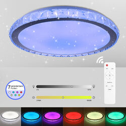 RGB LED Deckenleuchte Dimmbar Sternenhimmel Flur Wohn Schlafzimmer Deckenlampe