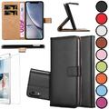 ECHT LEDER HANDY TASCHE FLIP WALLET BOOK ETUI SCHUTZ HÜLLE MAGNET CASE STAND BAG
