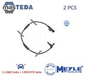 014 899 0066 ABS SENSOR DREHZAHLFÜHLER MEYLE 2PCS FÜR MERCEDES-BENZ