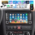 DAB+ Apple Carplay 6+128G Für Audi A3 8P 2003-2012 Android 14 Autoradio GPS NAVI