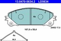 ATE Bremsbelagsatz, Scheibenbremse 13.0470-5634.2 für LEXUS TOYOTA