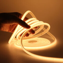 230V COB LED Streifen Stripe Lichtleiste Lichtband Licht AN/AUS Schlauch AußenDE