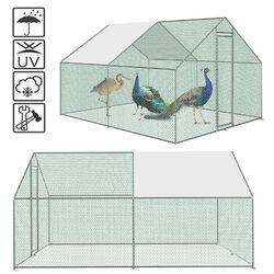 3x4x2m Hühnerhaus Hühnerstall Tiergehege Hühnervoliere Verzinkter Voliere Stahl