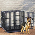 Hundekäfig mit Rollen Stahl Hundebox Transportbox für große Hunde Schwerlast 