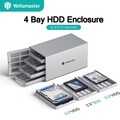 Aluminium 4/5 Bay USB3.0 Festplattengehäuse Ghäuse für 2,5 & 3,5" SATA  SSD HDD