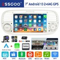 Für Fiat 500 2007-15 7" DAB+ Android 13 2+64G Autoradio Carplay GPS WiFi RDS Kam