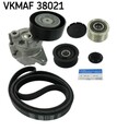 Keilrippenriemensatz SKF VKMAF 38021 für W203 KLASSE W220 MERCEDES C209 CLK S203