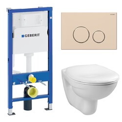 Komplettset Geberit Duofix Basic UP100 + WC + Betätigungsplatte Cortado 45