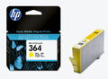 Original Patrone HP 364 Gelb CB320EE Yellow 300 Seiten, 3 ml Ink Cartridges